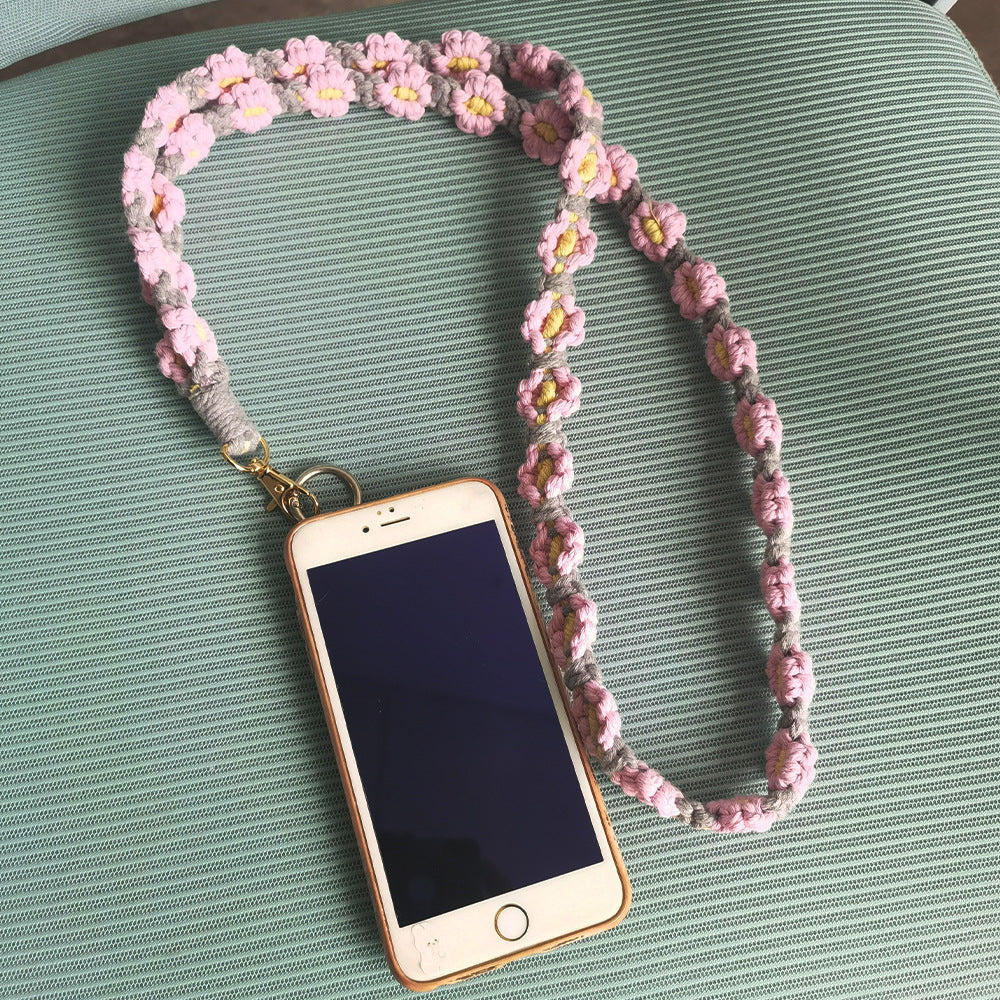 Wholesale Bohemian Daisy Flower Weave Keychain